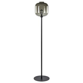 13760631 Luxe vloerlamp mat zwart met smoke glazen kap.jpg