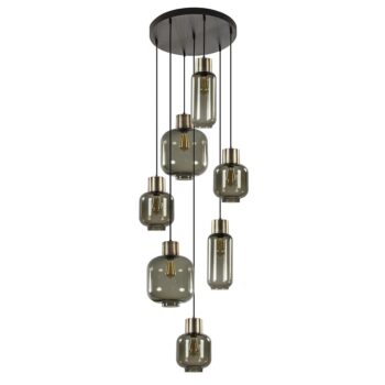 13760661 Luxe 7lichts videlamp zwart brons met smoke glas.jpg