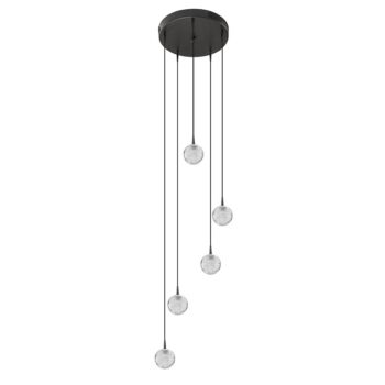 13760801 Ronde 5lichts hanglamp LED helder glas met zwart.jpg