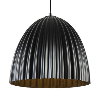 19350194 Mat zwarte hanglamp hoge koepel met relief.jpg