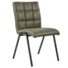23100014 Olijf groene eettafelstoel leder met zwarte pootjes.jpg
