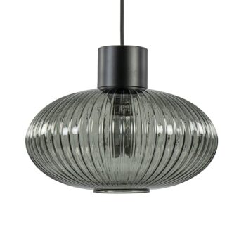 23220102 Mat zwarte hanglamp met geribbeld smoke glas ovaal.jpg