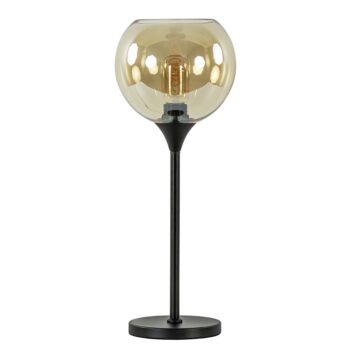 23220156 Stijlvolle tafellamp zwart met amber glazen bol.jpg