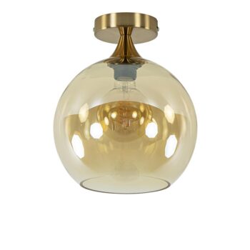 23220173 Ronde plafondlamp goud met amber glas.jpg