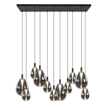 23400004 Luxe 11 lichts LED hanglamp zwart met smoke glas.jpg