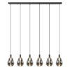 23400017 6 Licht LED eetkamerhanglamp smoke glas met zwart.jpg