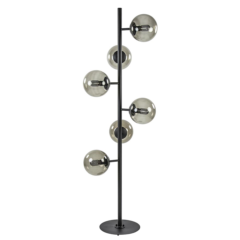 01600029 Grote vloerlamp 6lichts zwart met smoke glazen bollen.jpg