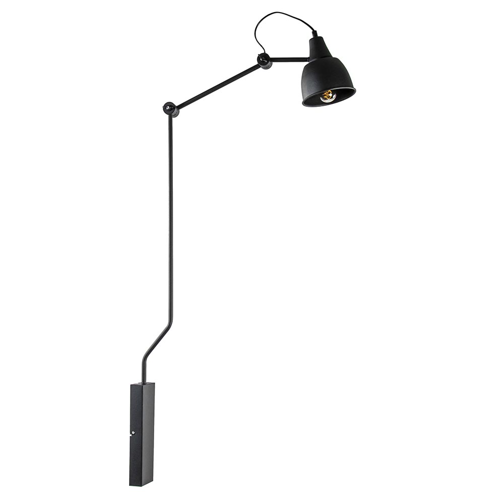 01600051 Grote retro wandlamp met zwarte kap verstelbaar.jpg