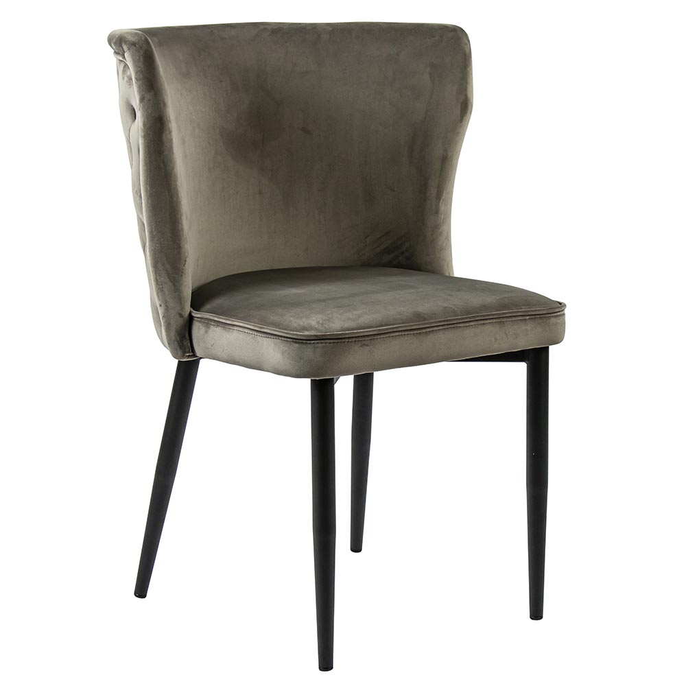 01820001 Luxe eetkamerstoel taupe met zwarte poot.jpg