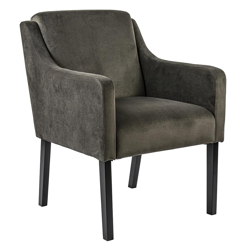 01820009 Stijlvolle eetkamerstoel bruin met zwarte poot.jpg