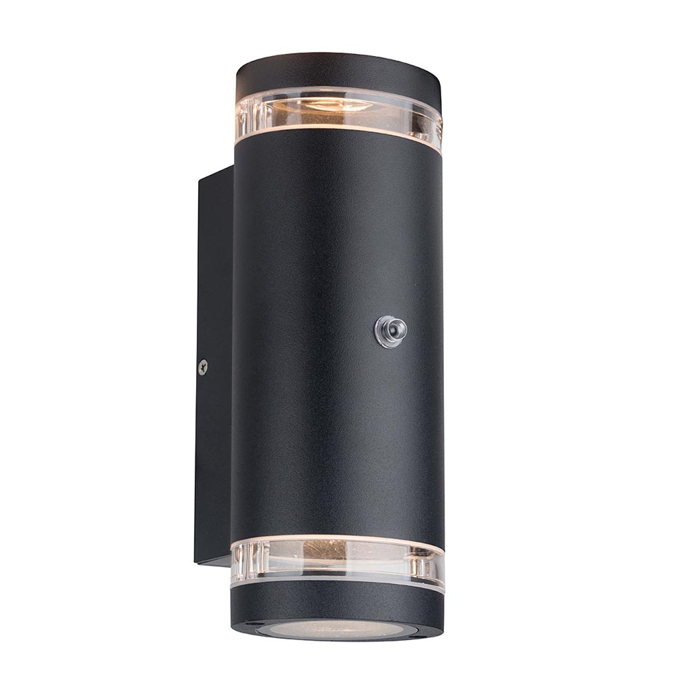 Buitenlamp met sensor zwart moderne wandlamp buiten met bewegingssensor LED